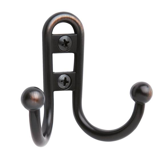 H55457-ORB Double Prong Individual Hook - Oil Rubbed Bronze