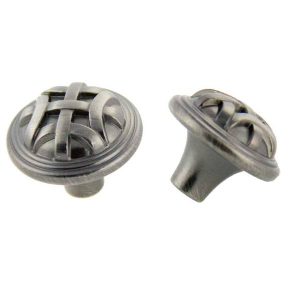 K-82115.APH 32MM Braided Knob Satin Pewter