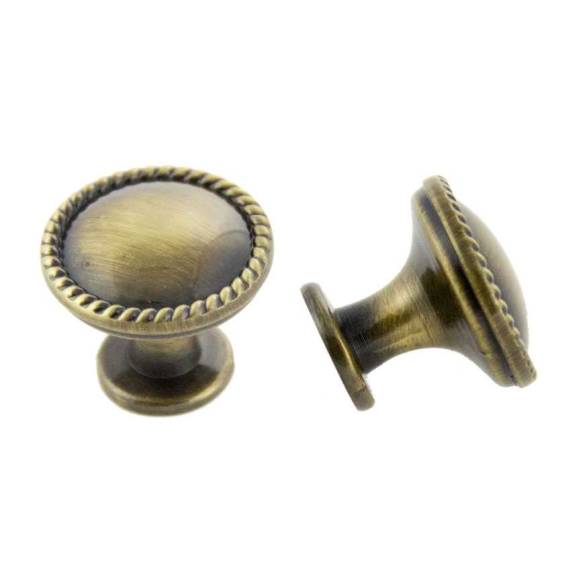 K-972.ABSB 30MM Rope Knob Antique Satin Brass