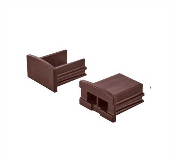 Angled Infinex End Cap Set Dark Brown