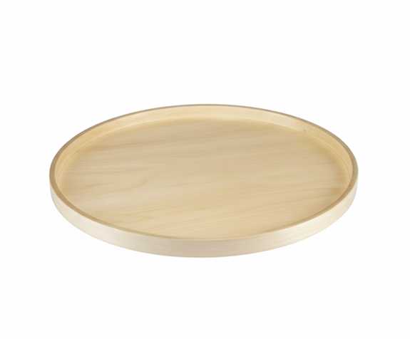 Lazy Daisy Natural Wood D-Shape Tall Rim Drilled for Rev-A-Shelf Hardware