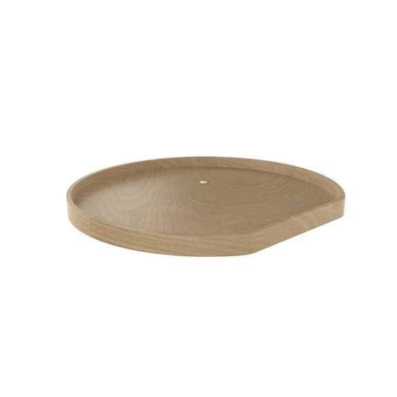 32" Lazy Daisy Banded Wood D-Shape Tray with Steel Bearing