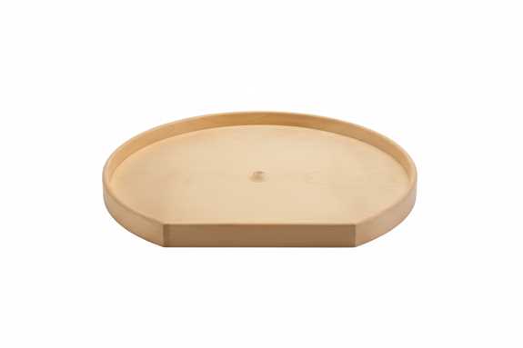 Lazy Daisy Banded Wood D-Shape Tray Drilled for Rev-A-Shelf Hardware