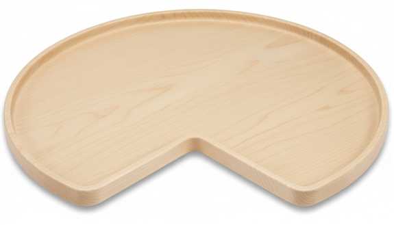 Lazy Daisy Banded Wood Kidney Shape Drilled for Rev-A-Shelf Hardware