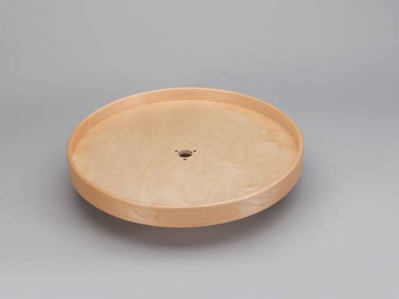 Lazy Daisy Wood Full Circle Tray Drilled for Rev-A-Shelf Hardware