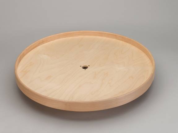 Lazy Daisy Natural Wood Full Circle Tray Drilled for Rev-A-Shelf Hardware