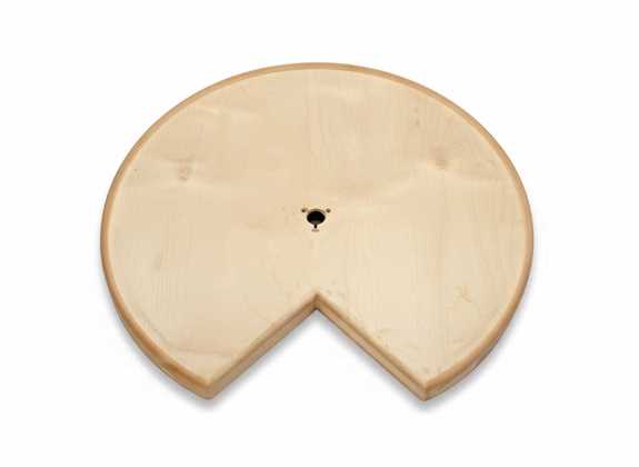 Lazy Daisy Natural Wood Kidney Shape Tall Rim Tray Drilled for Rev-A-Shelf Hardware