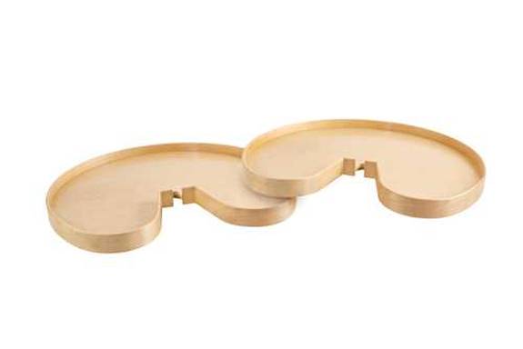 Collapsable Lazy Susan Natural Wood Shelves