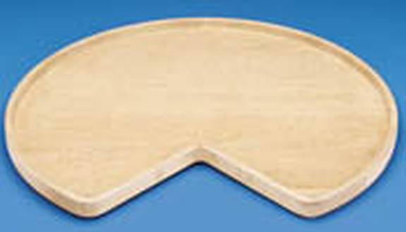 Wood Kidney Lazy Susan Tray with Holes