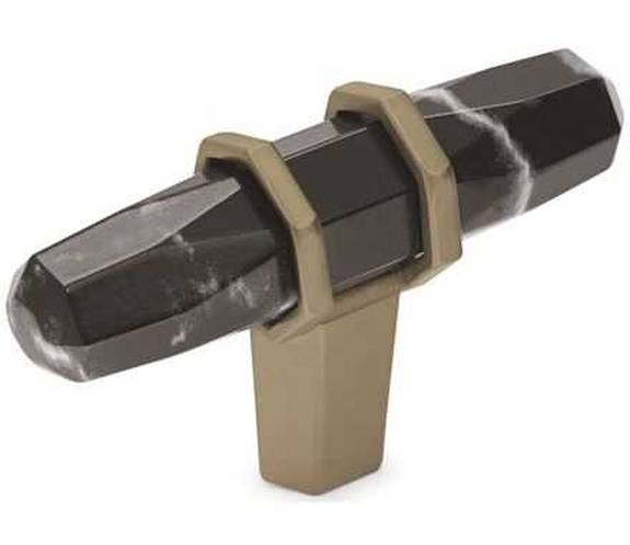 BP-36647-MBKBBZ Carrione 2 1/2" Knob - Marble Black/Golden Champagne