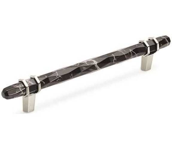 BP-36650-MBKPN Carrione Pull 6-5/16'' - Marble Black/Polished Nickel