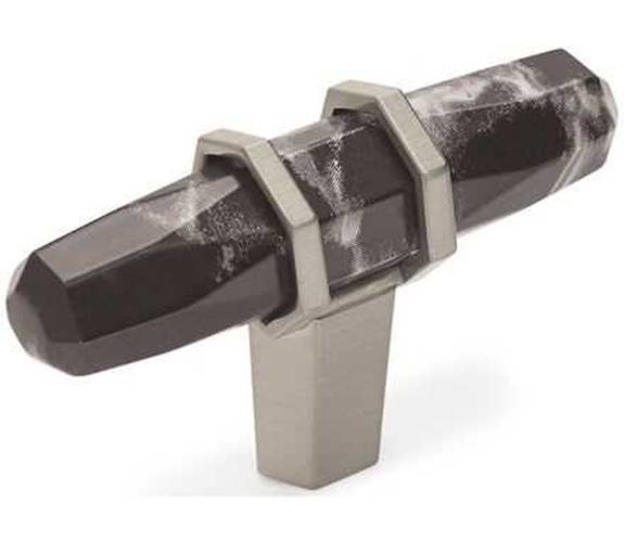 BP-36647-MBKG10 Carrione 2 1/2" Knob - Marble Black/Satin Nickel