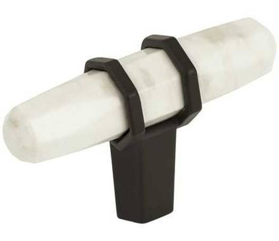 BP-36647-MWBBR Carrione 2-1/2" Knob - Marble White/Black Bronze