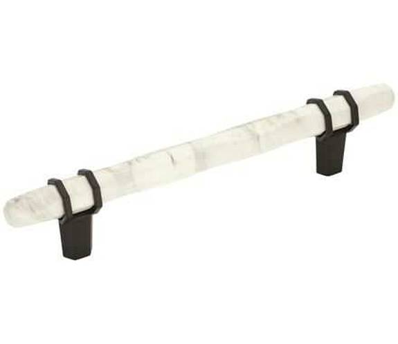 BP-36649-MWBBR Carrione 5-1/16'' Pull - Marble White/Black Bronze