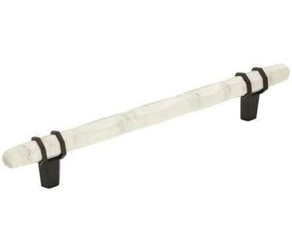 BP-36650-MWBBR Carrione 6-5/16'' Pull - Marble White/ Black Bronze