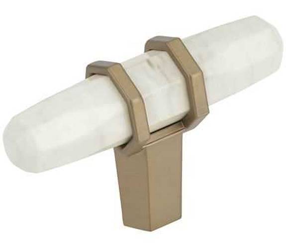 BP-36647-MWBBZ Carrione 2-1/2'' Knob - Marble White/Golden Champagne