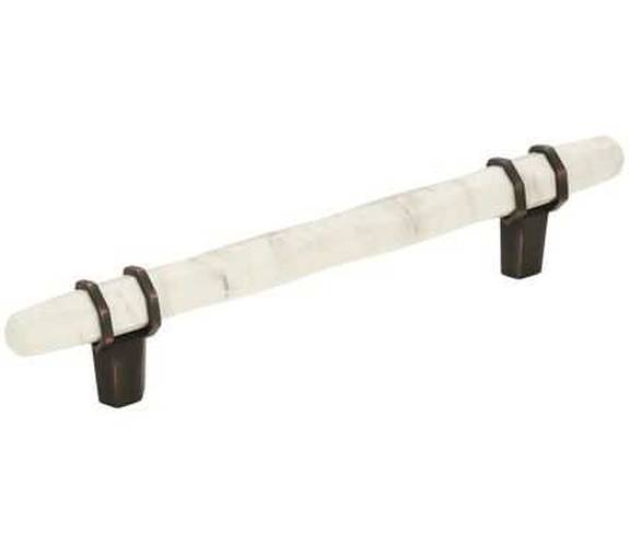 BP-36649-MWORB  Carrione 5-1/16'' Pull - Marble White/OilRubbed Bronze