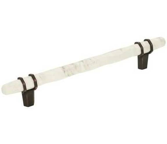 BP-36650-MWORB Carrione 6-5/16'' Pull - Marble White/Oil Rubbed Bronze