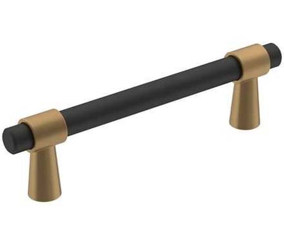 BP-36858-FBCZ Mergence 3-3/4" Pull - Matte Black/Champagne Bronze