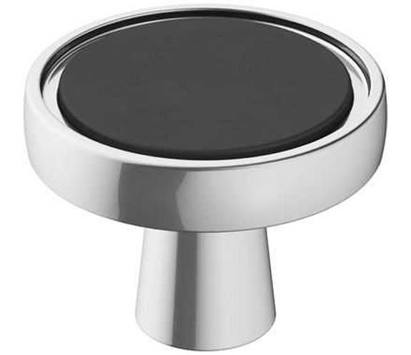 BP-36857-FB26 Mergence 1-3/8" Knob - Polished Chrome/Matte Black