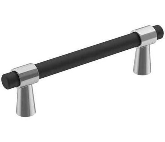 BP-36858-FB26 Mergence 3-3/4" Pull - Polished Chrome/Matte Black