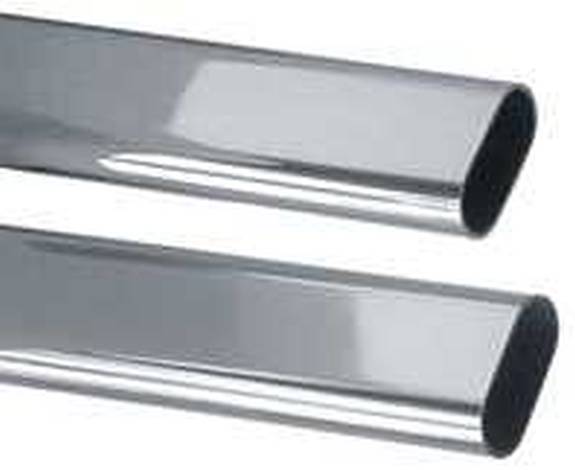 Steel/Chrome Oval Closet Rods - 8'