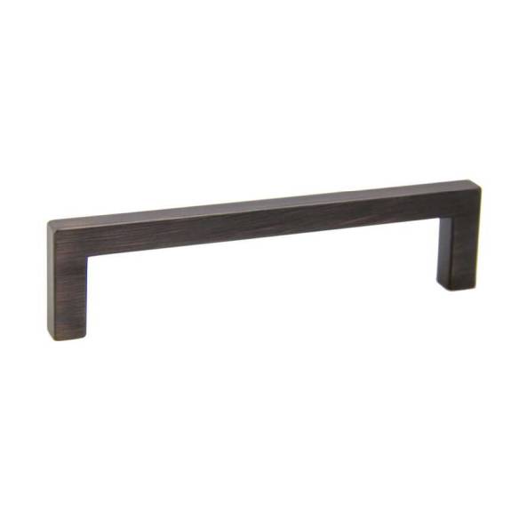 P-87227.10B Modern Square Pull 128MM Oil Rubbed Bronze