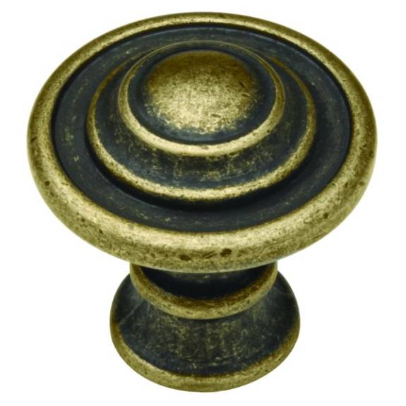 P07026C-BAB-C Kentworth 1-3/8" Knob - Burnished Antique Brass