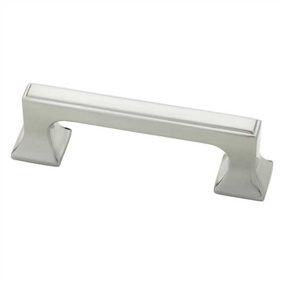 P20383-SN Square Foot 3'' Pull - Satin Nickel