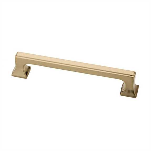 P28670-SBS-C  Square Foot 5-1/16'' Cabinet Pull - Soft Brass