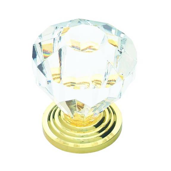 P30122-CL-C Acrylic Faceted 1-1/4" Knob - Clear