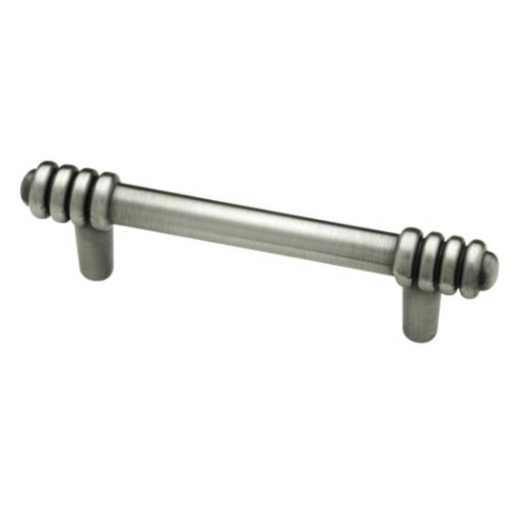 PBF512-BSP-C Ringed 3'' Cabinet Pull - Brushed Satin Pewter
