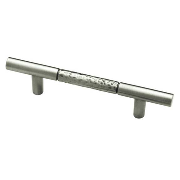 PBF544-BSP-C Rough and Smooth 3'' Pull - Brushed Satin Pewter