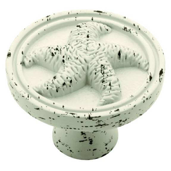 PBF657C-254-C Starfish 1-3/8" Knob - Antique White