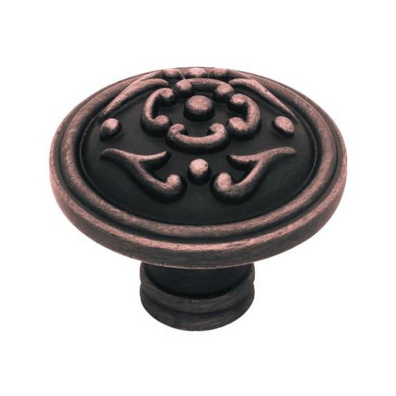 PN1510-VBR-C French Lace 1-1/2'' Knob - Bronze with Copper Highlights