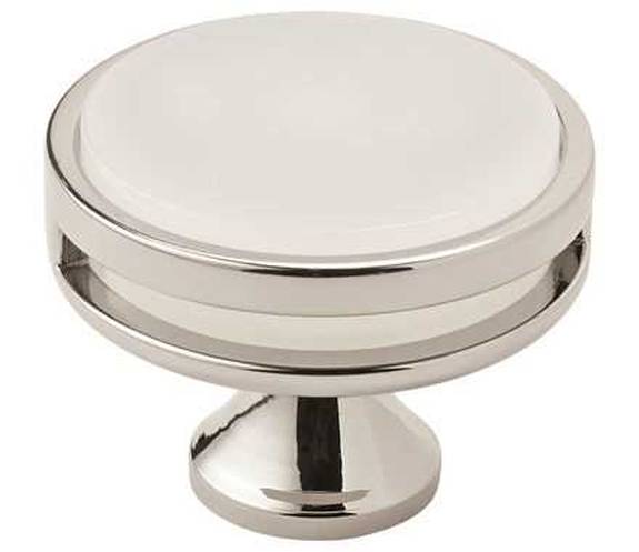 BP-36609-PNFA Oberon 1-3/4" Knob Polished - Nickel/Frosted Acrylic