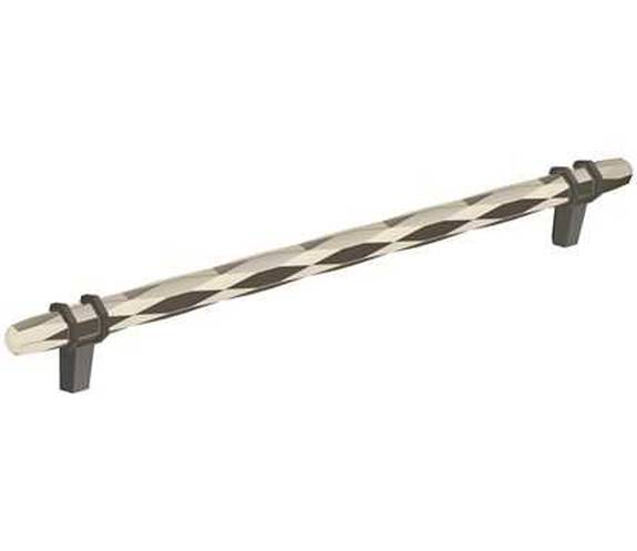 BP-36664-PNBBR London 10-1/16" Pull - Polished Nickel/Black Bronze