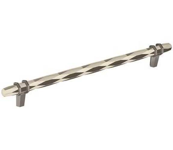 BP-36664-PNBCR London 10-1/16" Pull - Polished Nickel/Black Chrome