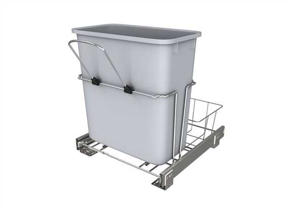 20 Qt. Waste Container w/ Ball Bear Slide w/ Basket