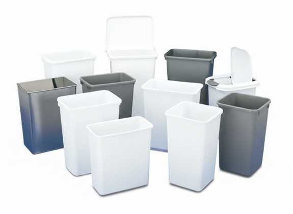 Double 27 Quart Door Mount Waste Container