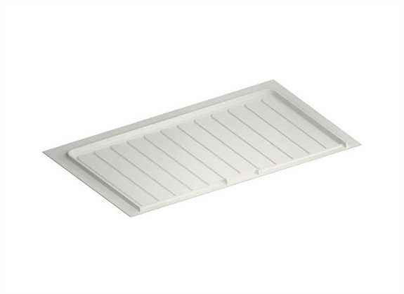 White Rigid Vanity Sink Base Drip Tray 33" - 36"