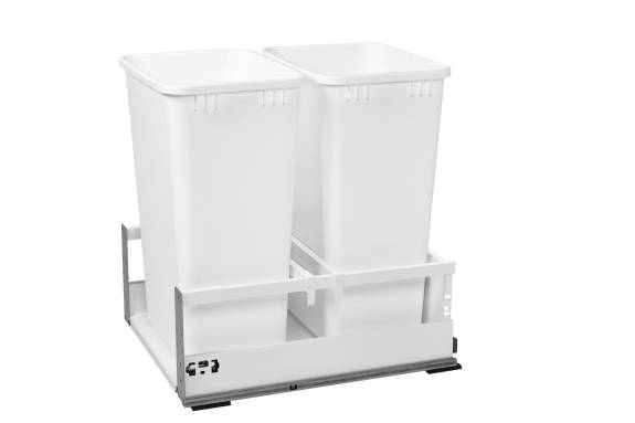Double 50 Quart Tandem Pullout Waste Container