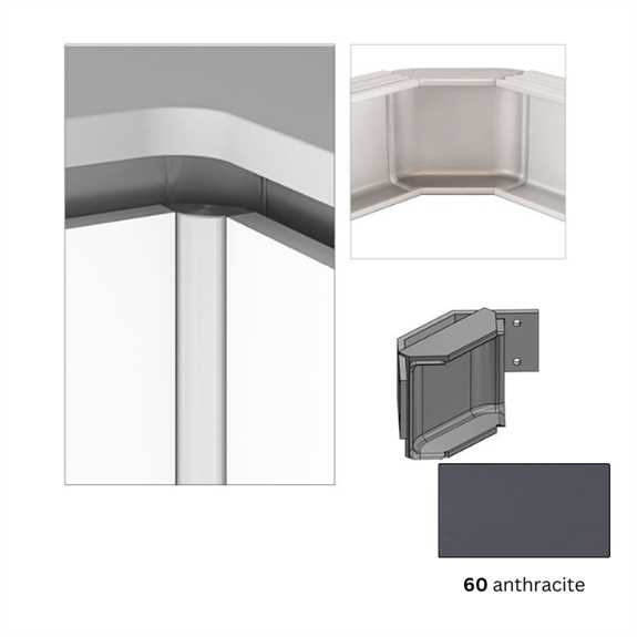 Chamfered Corner 90 - Upper Traditional 19 Gola - Anthracite