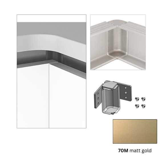 Interior Angle 90 - Upper Traditional 19 Gola -  Matt Gold