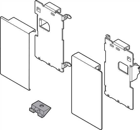 ZI7.0MS0 Legrabox Front Fixing Bracket White