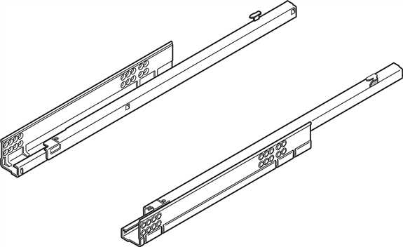 554H2290B 9" Tandem Edge with Blumotion