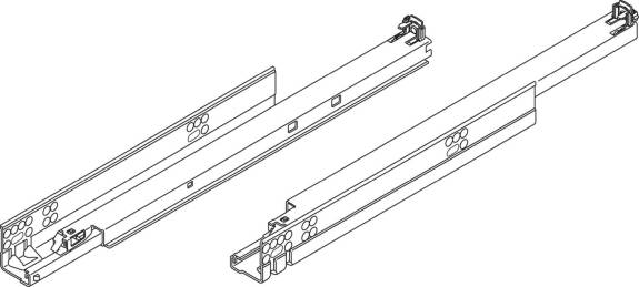 569A6860B 27'' Tandem + Blumotion Heavy-Duty 3/4''