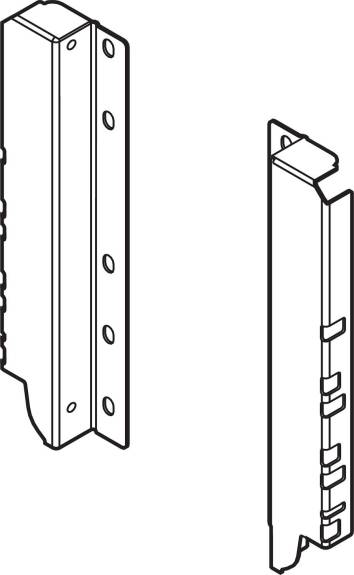 Rear Fixing Bracket ''D'' 244mm Nickel (Right & Left)