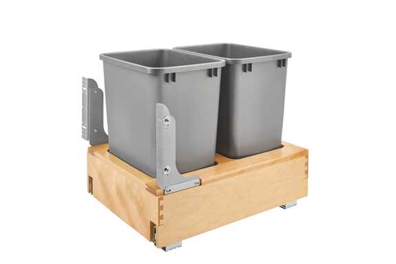 Double 35 QT Bottom Mount Waste Container - 21" CAB