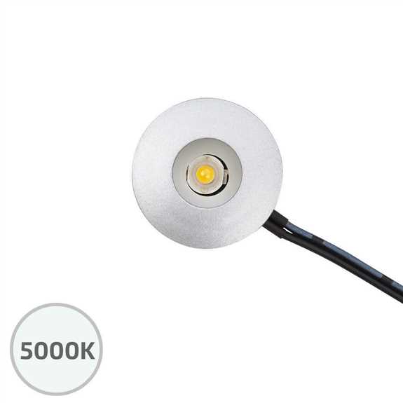 12VDC 1W Mini Spotlight LED Nickel Finish 5000K